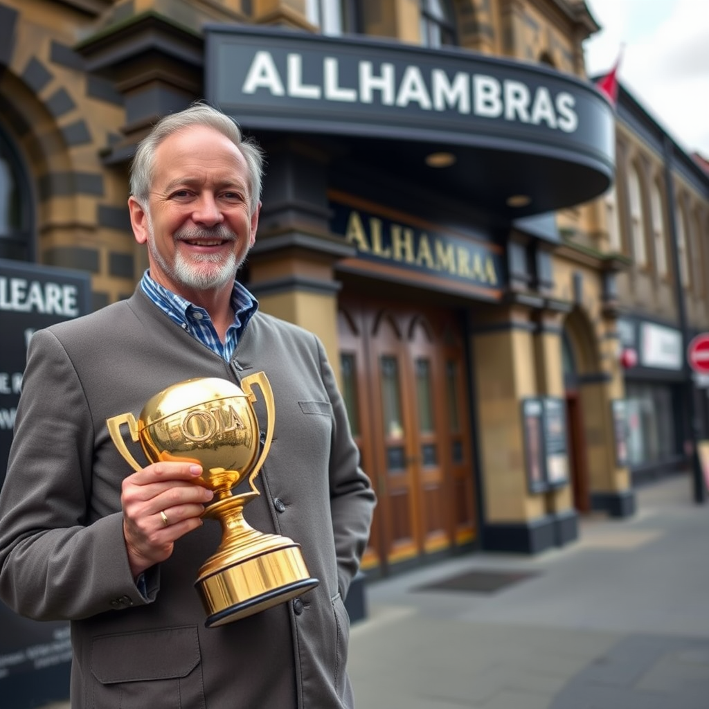 Playwright returns to Alhambra after winning theatre's biggest award